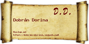 Dobrán Dorina névjegykártya